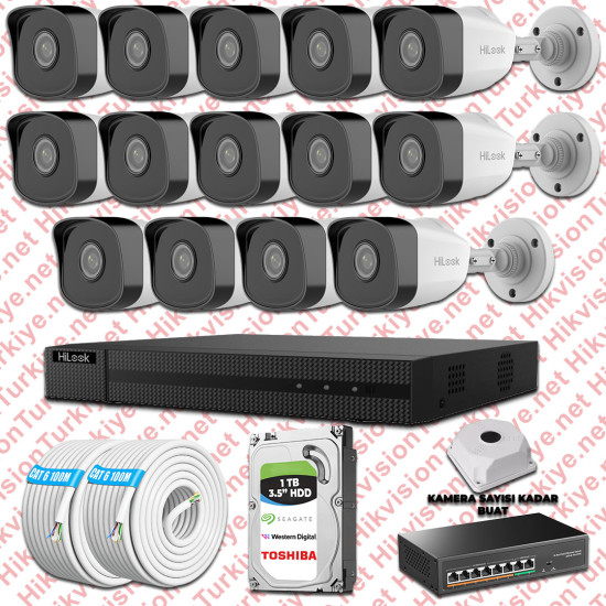 Hilook İp Kamera Seti 1080p Fullhd 14 Güvenlik Kamerası